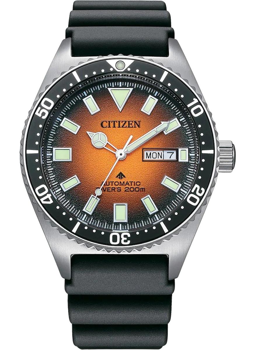 Citizen NY0120-01Z Takvimli Siyah Silikon Kordon Analog Erkek Kol Saati