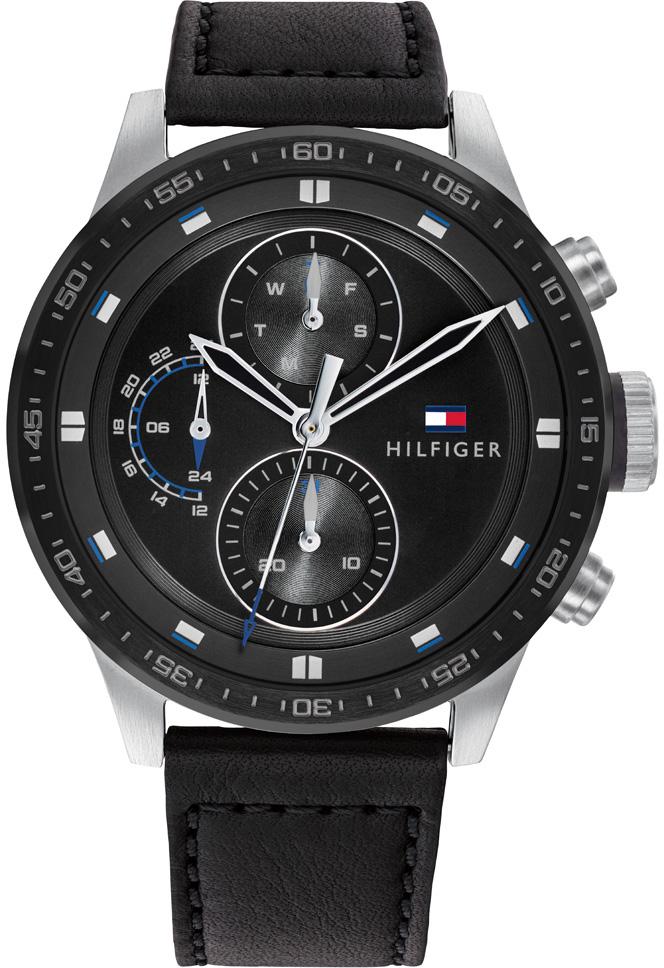 Tommy Hilfiger TH1791810 Takvimli 46 mm Siyah Deri Kordon Analog Erkek Kol Saati