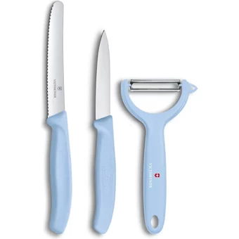 ​​​Victorinox 6.7116.33L22 Swiss Classic Trend Colors Soyacak ve Soyma Bıçak Seti - Mavi