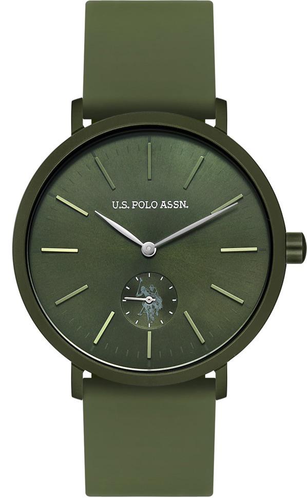 U.S. Polo Assn USPA1002-06 42 mm Yeşil Silikon Kordon Analog Erkek Kol Saati