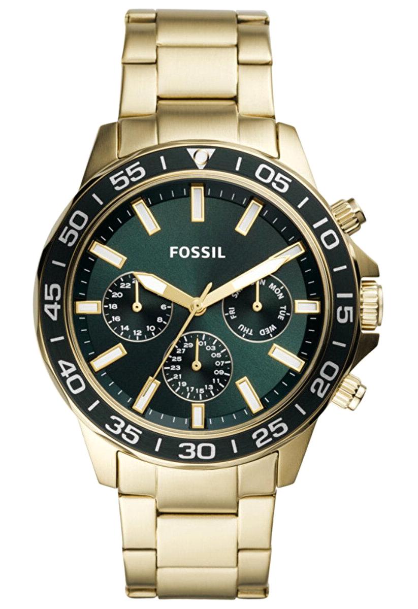 Fossil FBQ2493 Takvimli 45 mm Altın Çelik Kordon Analog Erkek Kol Saati