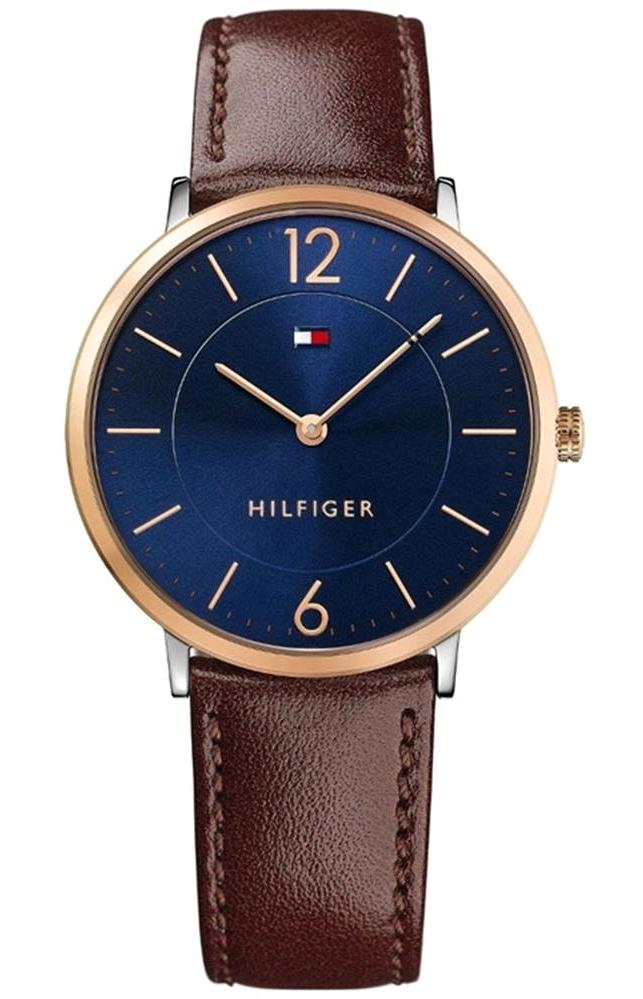 Tommy Hilfiger TH1710354 44 mm Kahverengi Deri Kordon Analog Erkek Kol Saati