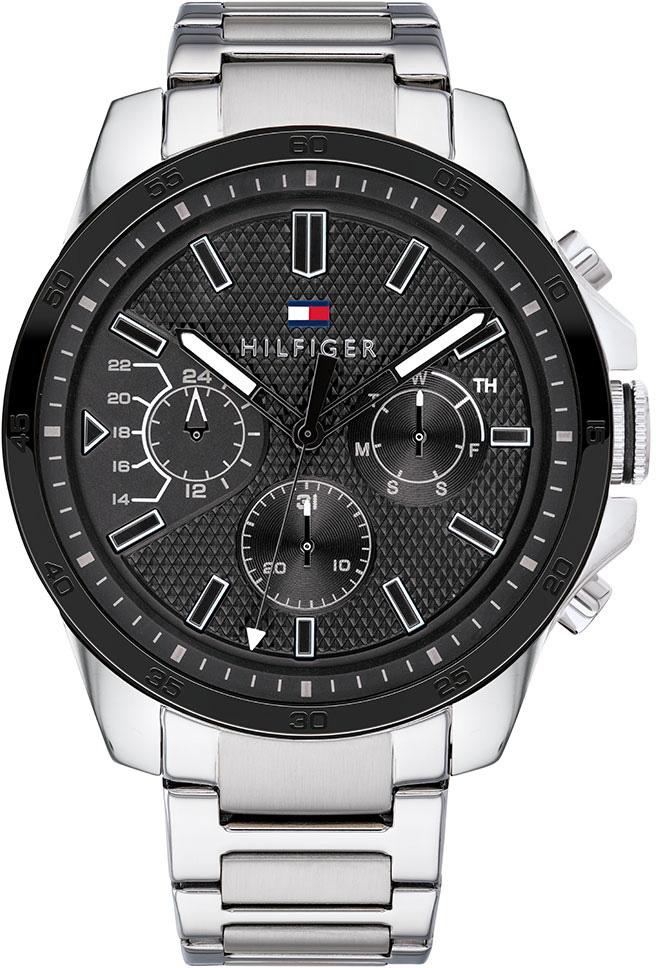 Tommy Hilfiger TH1791564 Pusulalı Takvimli 44 mm Çelik Kordon Analog Erkek Kol Saati