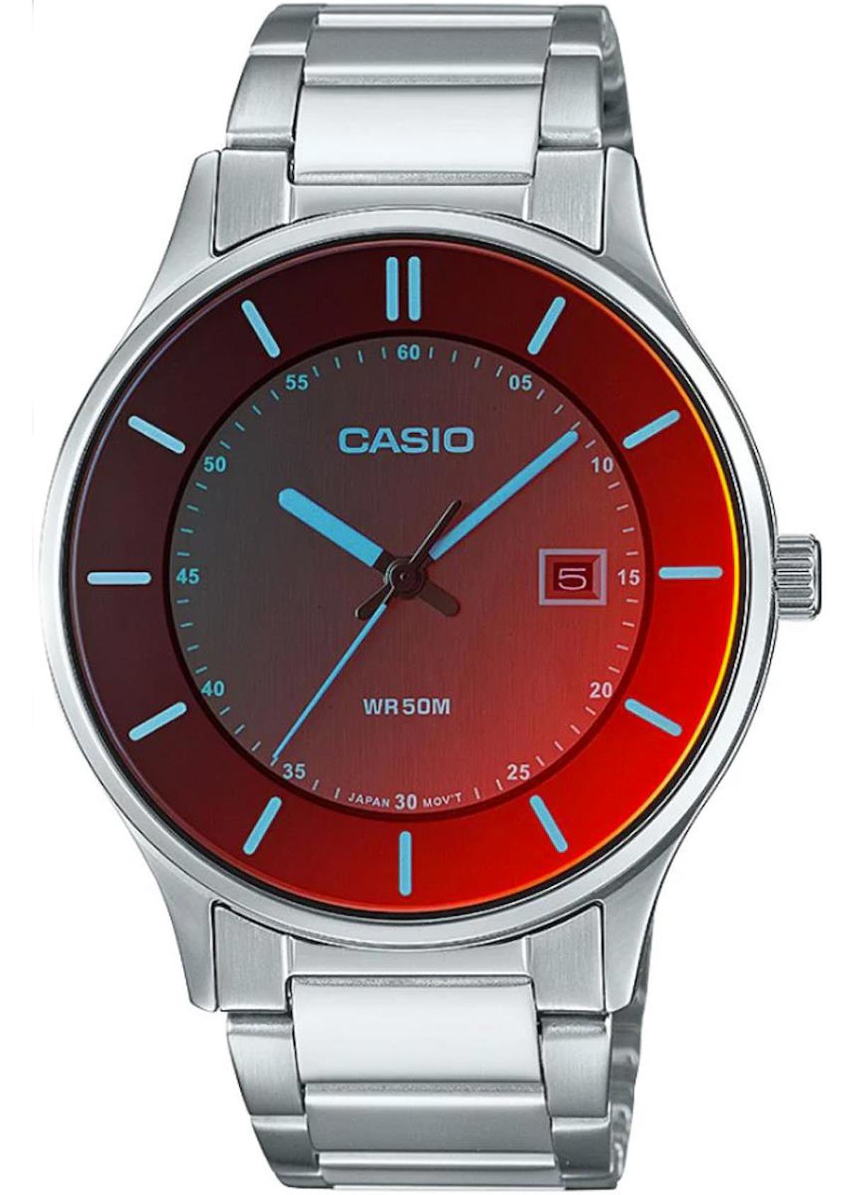 Casio MTP-E605D-1EVDF Takvimli Çelik Kordon Analog Erkek Kol Saati