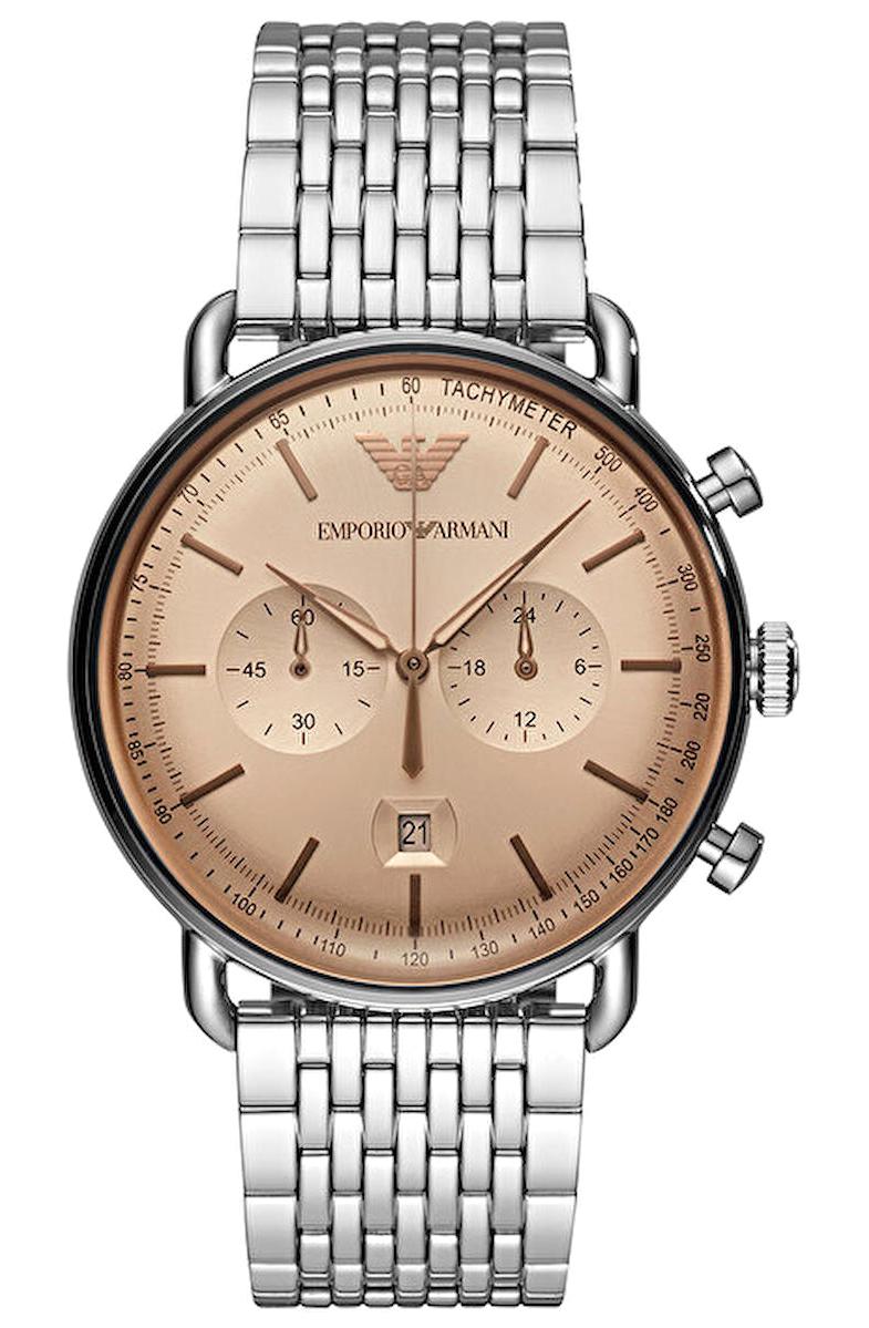 Emporio Armani AR11239 Takvimli 42 mm Çelik Kordon Analog Kol Saati