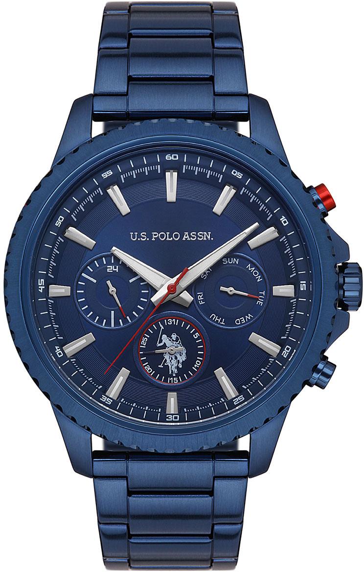 U.S. Polo Assn USPA1034-04 Takvimli 46 mm Lacivert Çelik Kordon Analog Erkek Kol Saati