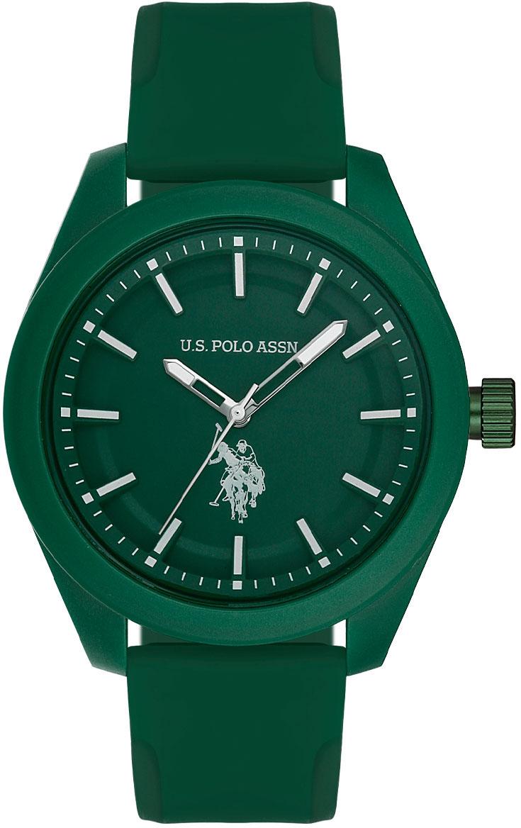 U.S. Polo Assn USPA1022-06 43 mm Yeşil Silikon Kordon Analog Erkek Kol Saati