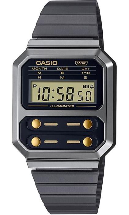 Casio A100WEGG-1A2DF Takvimli 40 mm Metal Kordon Dijital Kol Saati