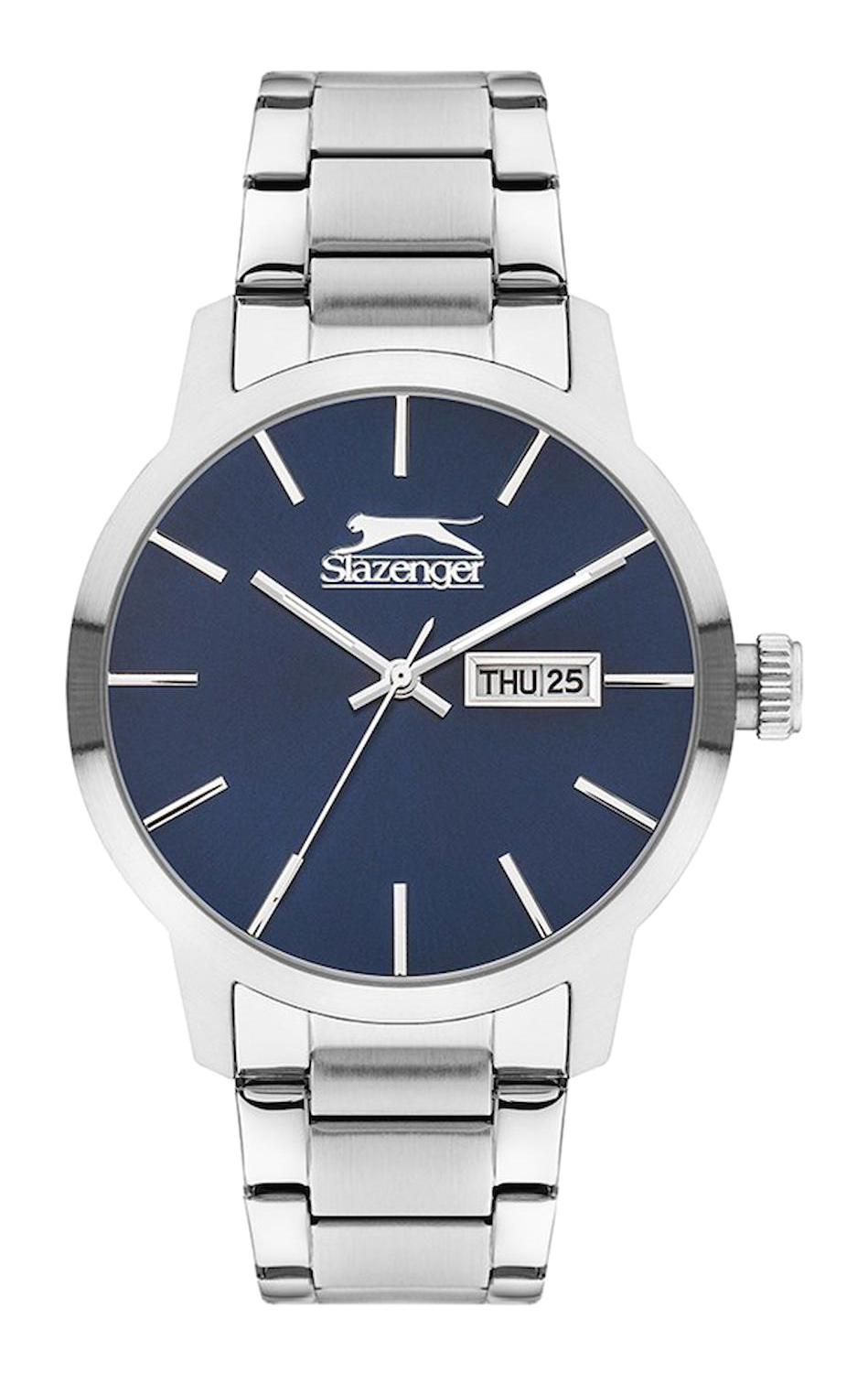 Slazenger SL.09.2189.1.03 Takvimli 43 mm Çelik Kordon Analog Erkek Kol Saati