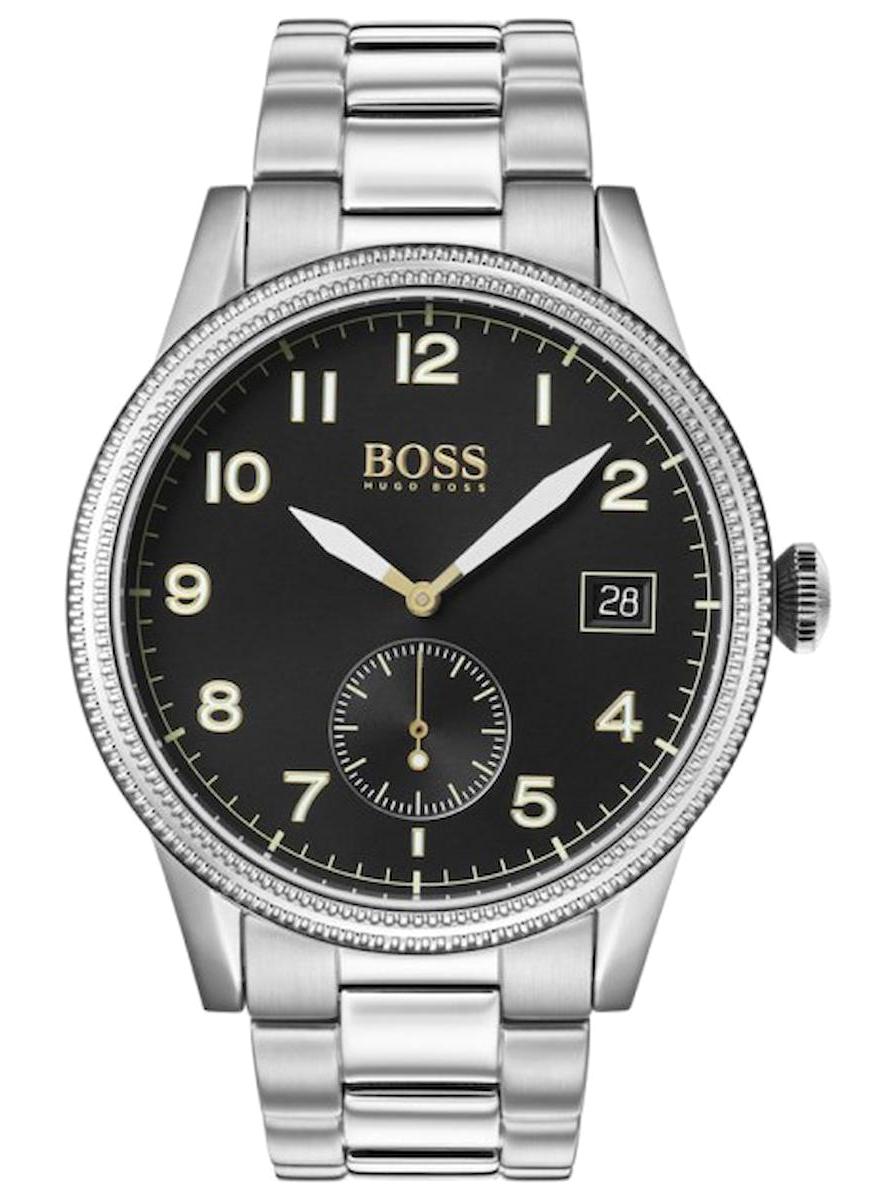 Hugo Boss HB1513671 Pusulalı Takvimli 44 mm Çelik Kordon Analog Erkek Kol Saati