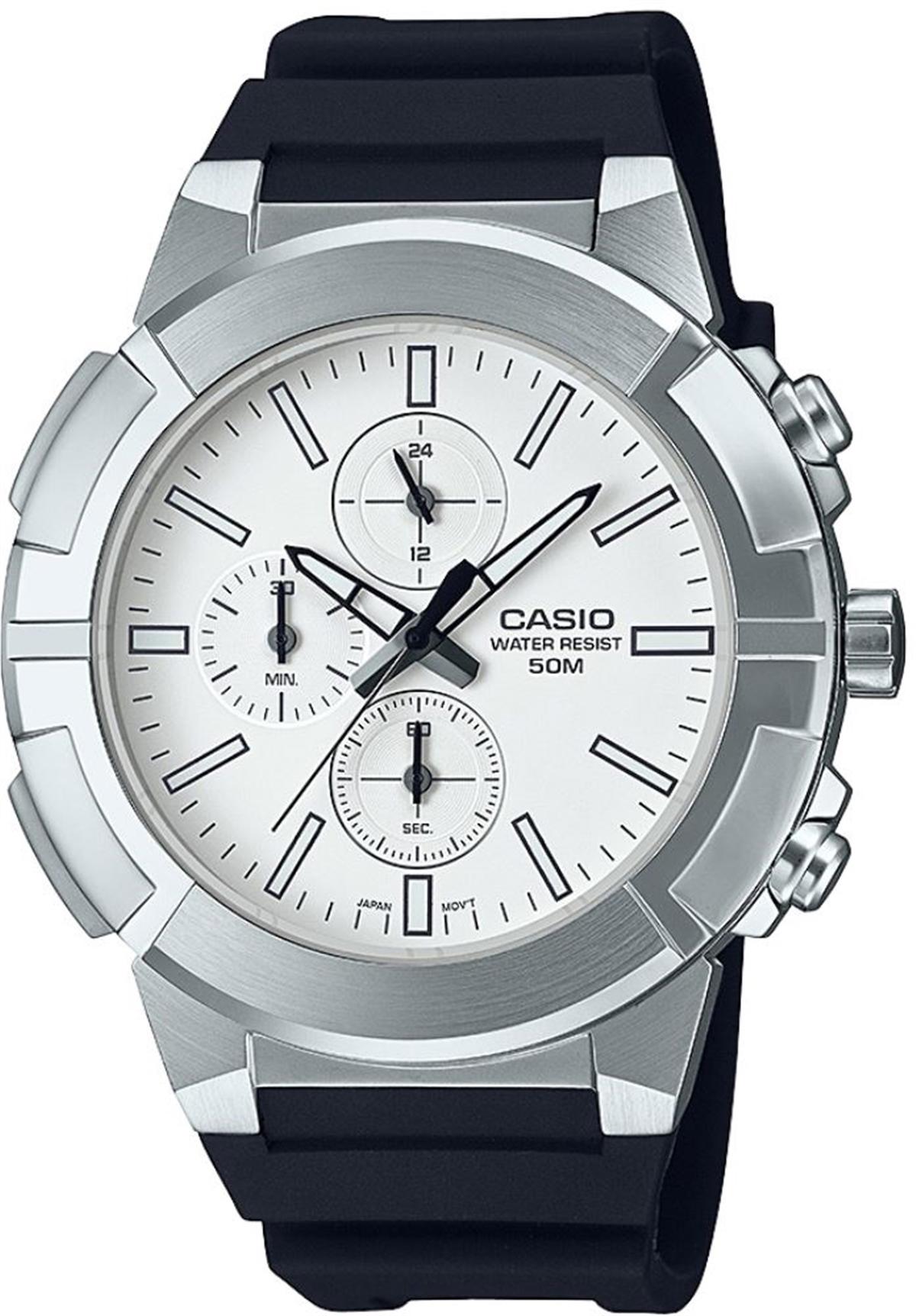 Casio MTP-E501-7AVDF Takvimli 44 mm Siyah Çelik Kordon Analog Kol Saati