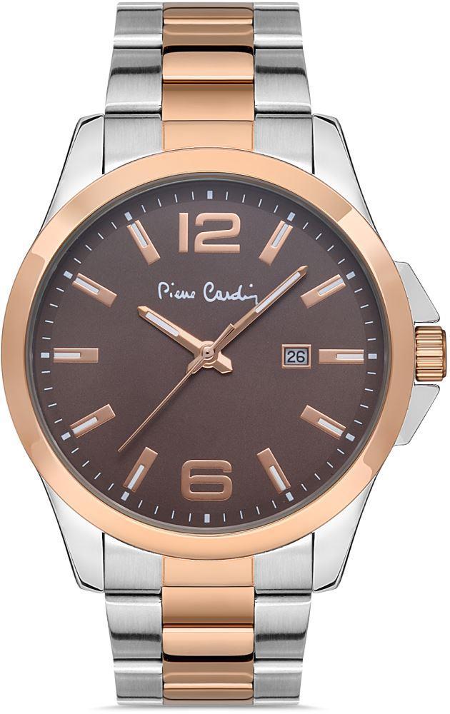 Pierre Cardin 800411F05 Takvimli Gri-Rose Gold Çelik Kordon Analog Erkek Kol Saati