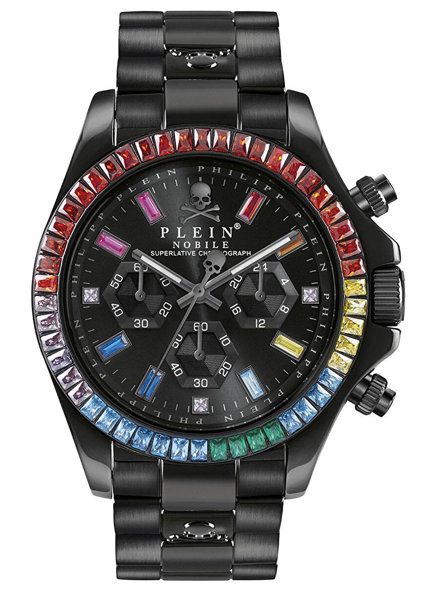 Philipp Plein PWCAA0721 Takvimli 43 mm Siyah Çelik Kordon Analog Erkek Kol Saati