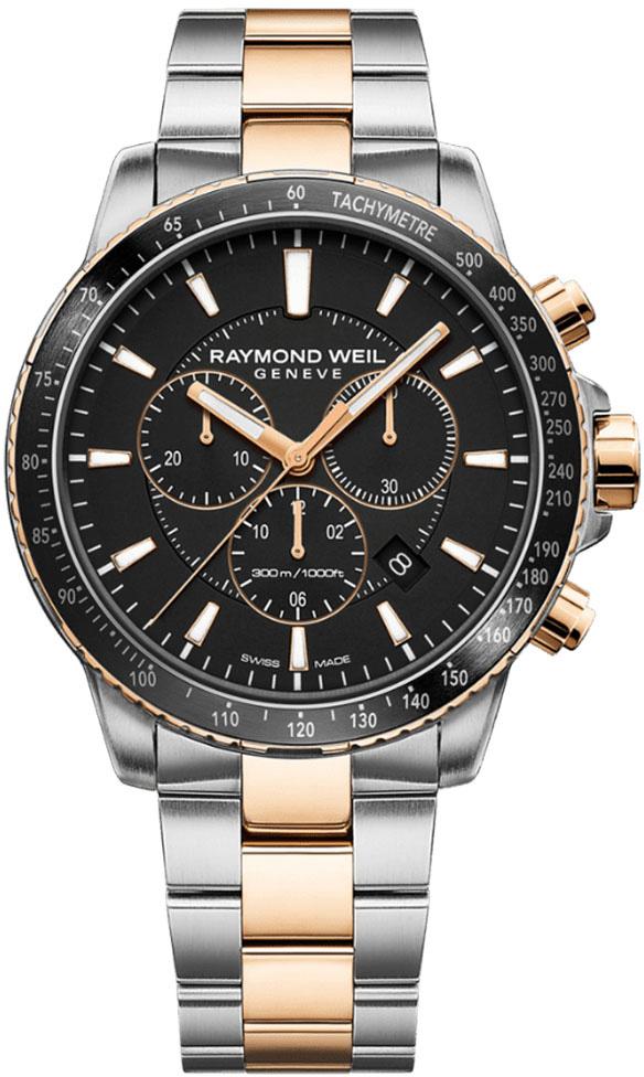 Raymond Weil RW8570SP520001 Takvimli 43 mm Gri-Rose Gold Çelik Kordon Analog Erkek Kol Saati