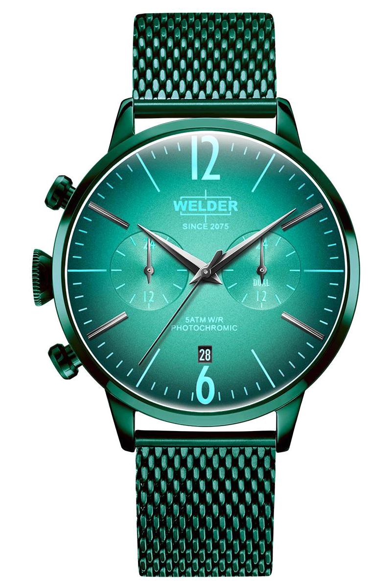 Welder Watch WWRC835 Pusulalı Takvimli 42 mm Yeşil Çelik Kordon Analog Erkek Kol Saati