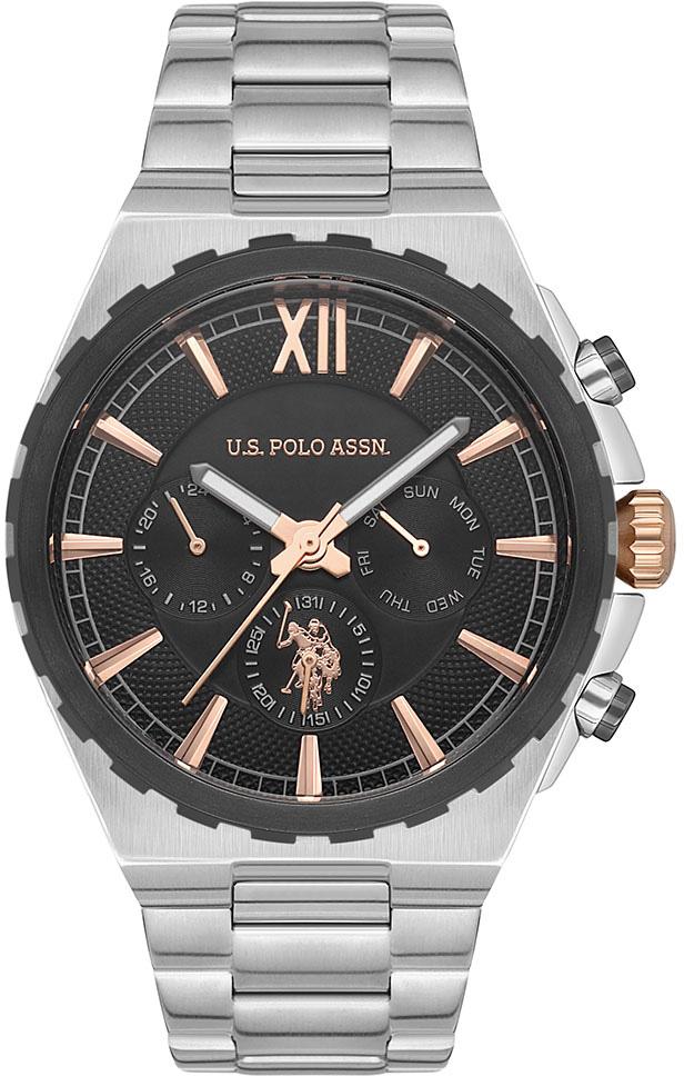 U.S. Polo Assn USPA1030-05 Takvimli 45 mm Çelik Kordon Analog Erkek Kol Saati