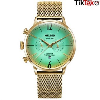 Welder Watch WWRC402 Pusulalı Takvimli 45 mm Altın Çelik Kordon Analog Erkek Kol Saati