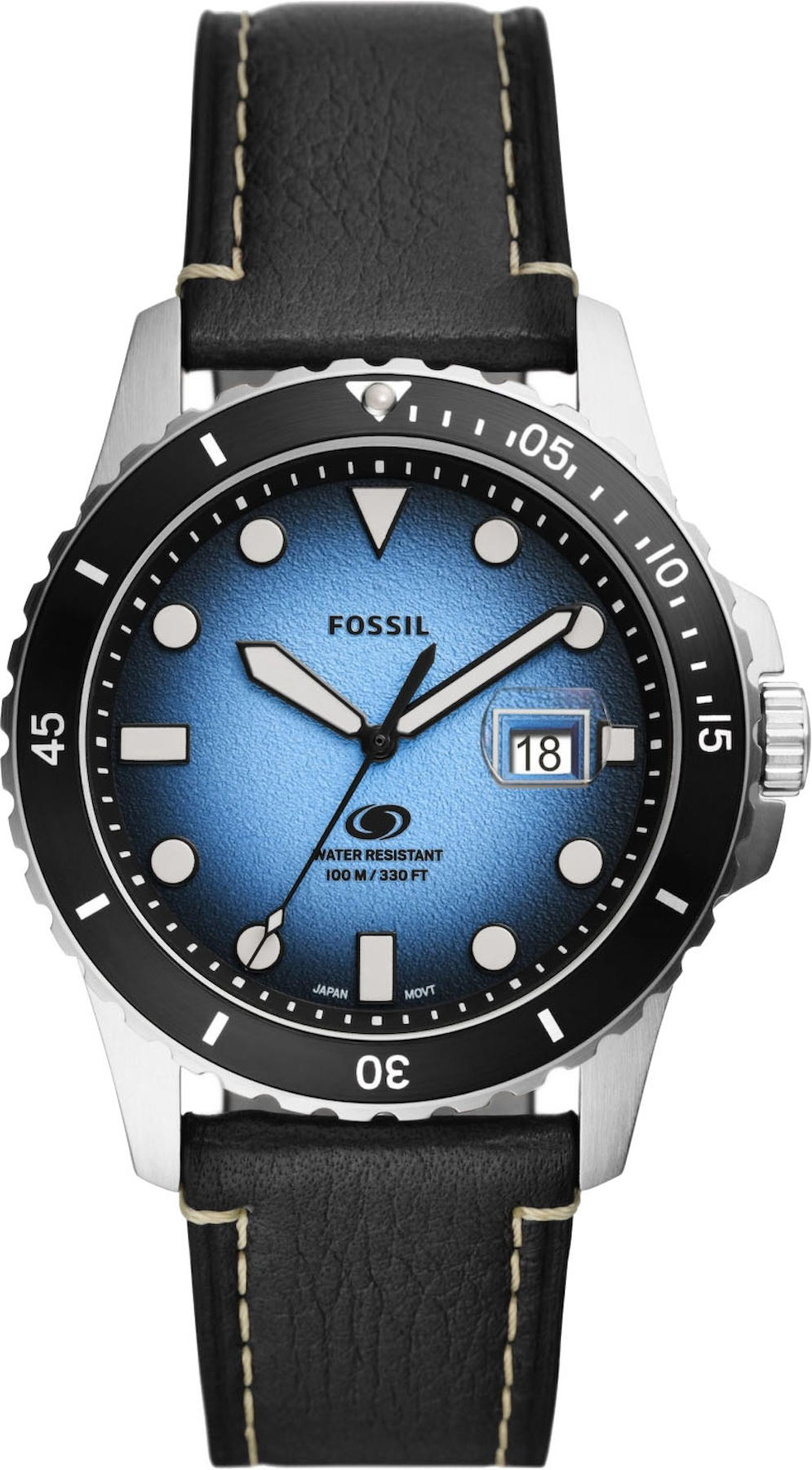 Fossil FS5960 Takvimli 42 mm Siyah Deri Kordon Analog Erkek Kol Saati