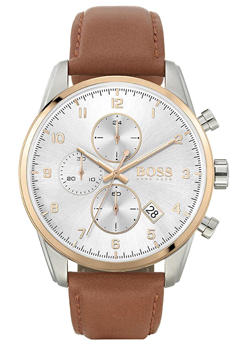 Hugo Boss HB1513786 Kahverengi Deri Kordon Analog Erkek Kol Saati