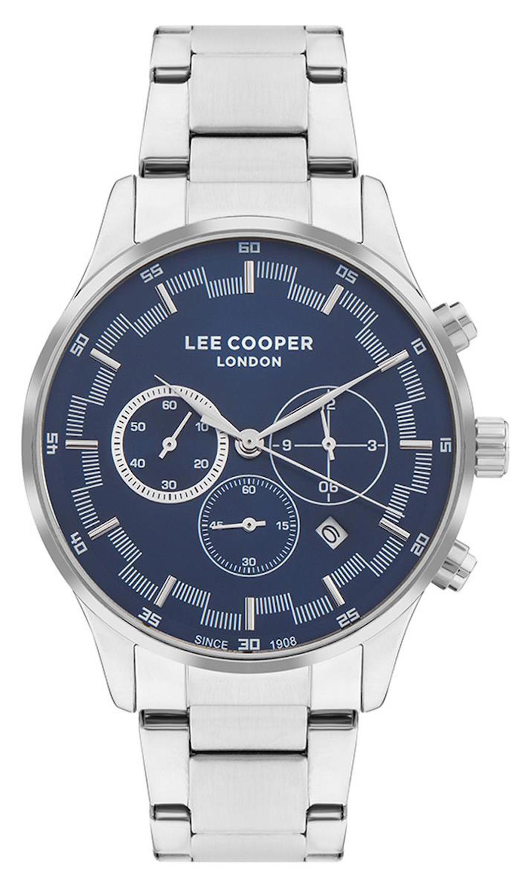 Lee Cooper LC07653.390 Takvimli Metal Kordon Analog Erkek Kol Saati