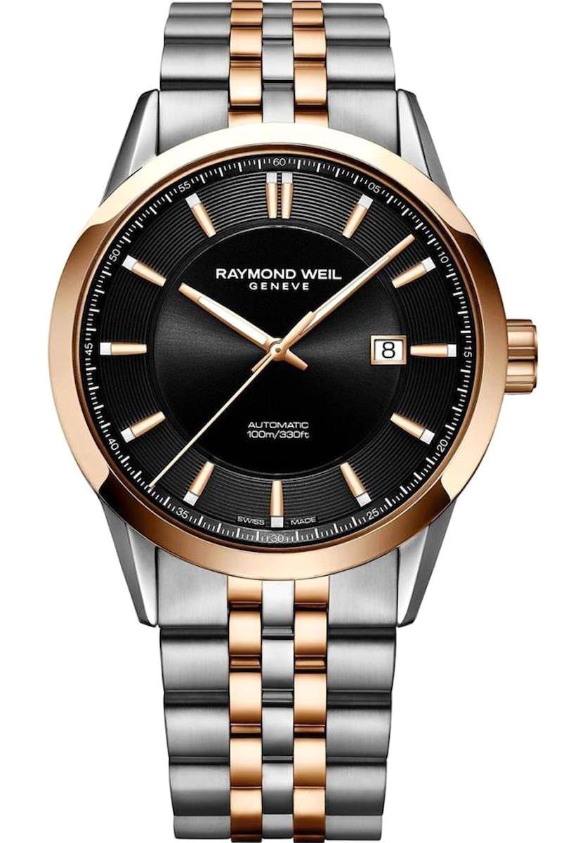 Raymond Weil 2731-SP5-20001 Takvimli 42 mm Gri-Rose Gold Çelik Kordon Analog Erkek Kol Saati