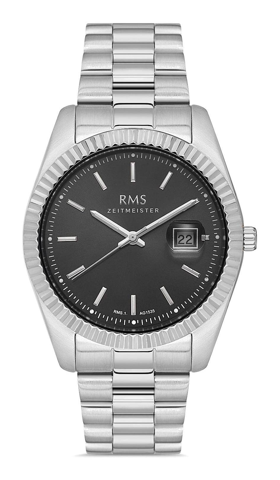 Romanson RMS.1.AG1535.02 Takvimli 40 mm Çelik Kordon Analog Erkek Kol Saati