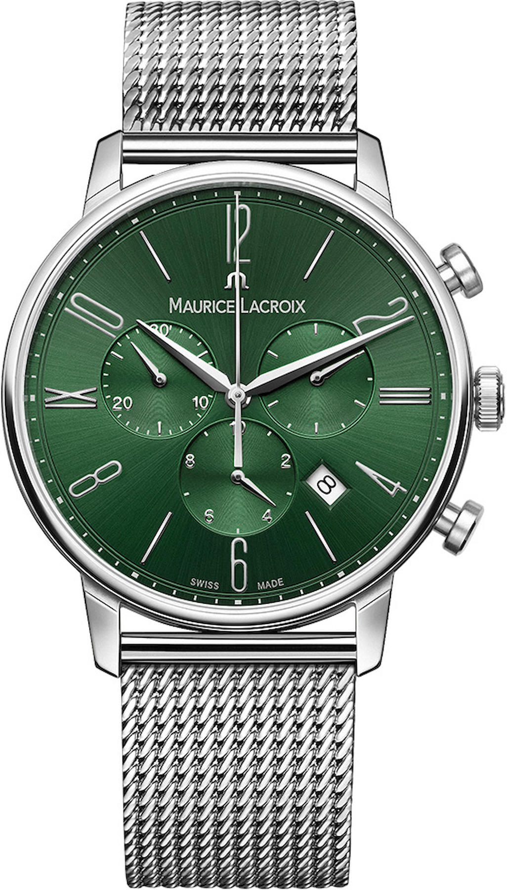 Maurice Lacroix EL1098SS006620-1 Takvimli 40 mm Çelik Kordon Analog Erkek Kol Saati