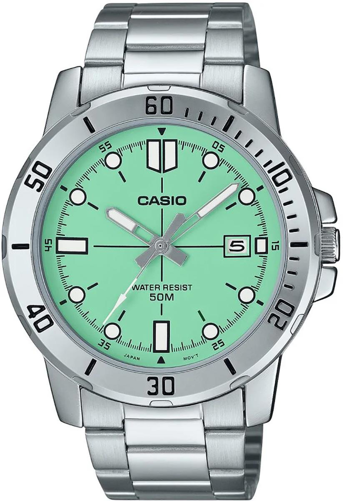 Casio MTP-VD01D-3E1VUDF Takvimli 45 mm Çelik Kordon Analog Erkek Kol Saati