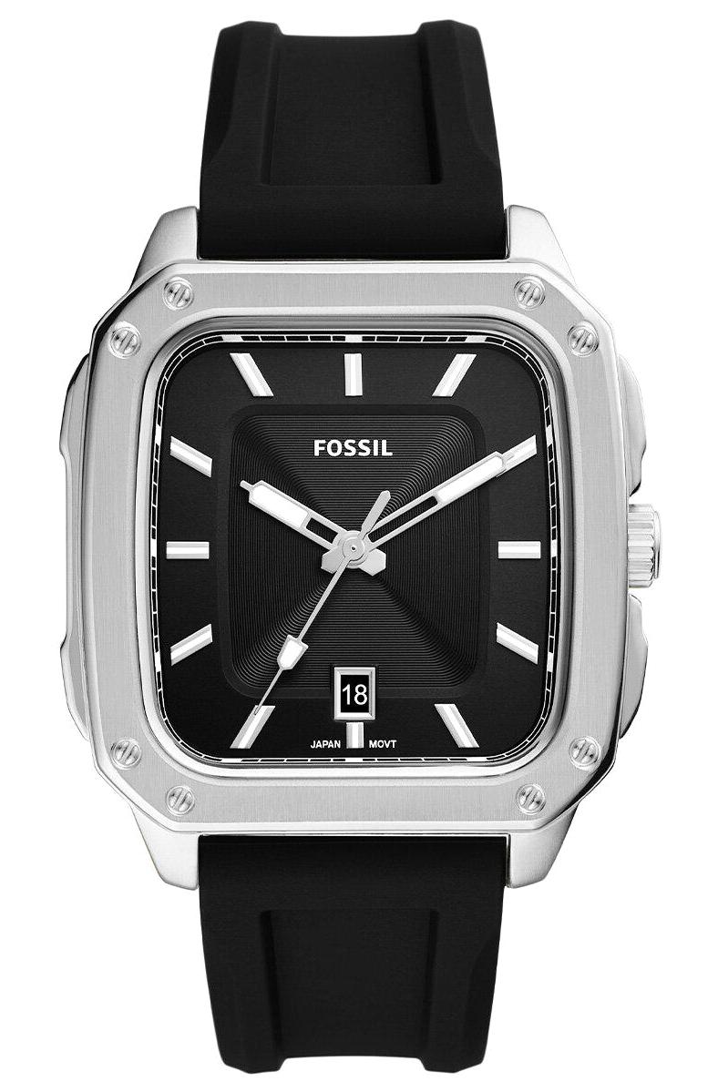 Fossil FFS5980 Takvimli 42 mm Siyah Silikon Kordon Analog Erkek Kol Saati