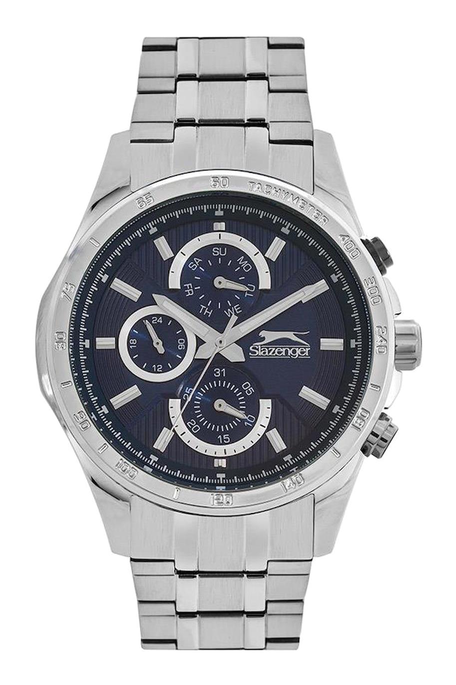 Slazenger SL.09.6214.2.03 Takvimli 46 mm Çelik Kordon Analog Erkek Kol Saati