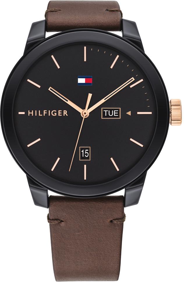 Tommy Hilfiger TH1791748 Takvimli 44 mm Kahverengi Deri Kordon Analog Kol Saati