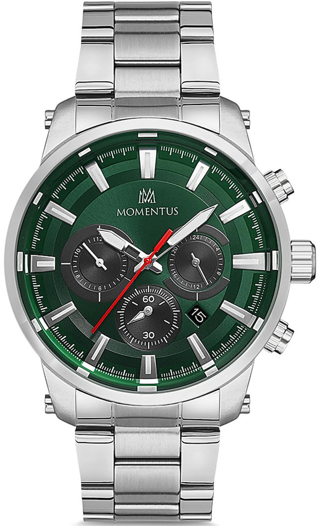 Momentum SC223S-15SS Takvimli 45 mm Çelik Kordon Analog Erkek Kol Saati