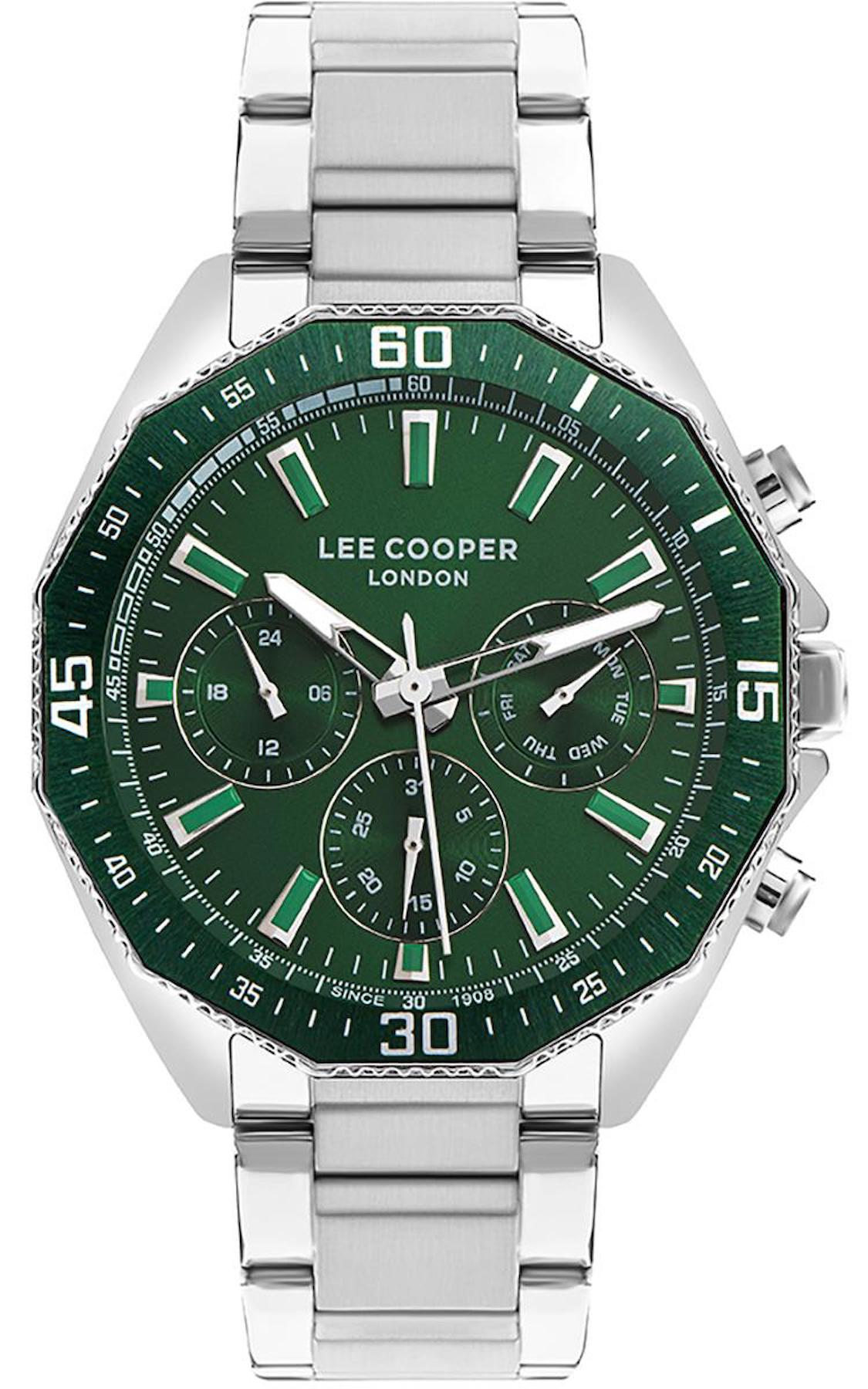 Lee Cooper LC07847.370-NM Takvimli 45 mm Metal Kordon Analog Erkek Kol Saati