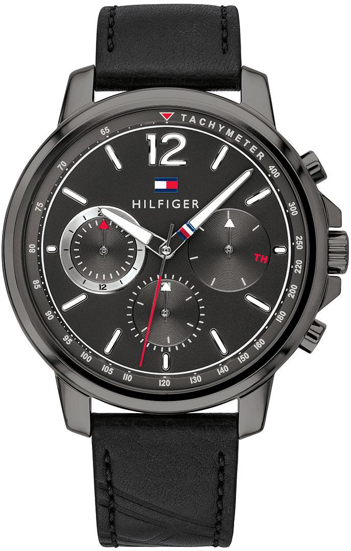 Tommy Hilfiger TH1791533 Takvimli 44 mm Siyah Deri Kordon Analog Erkek Kol Saati