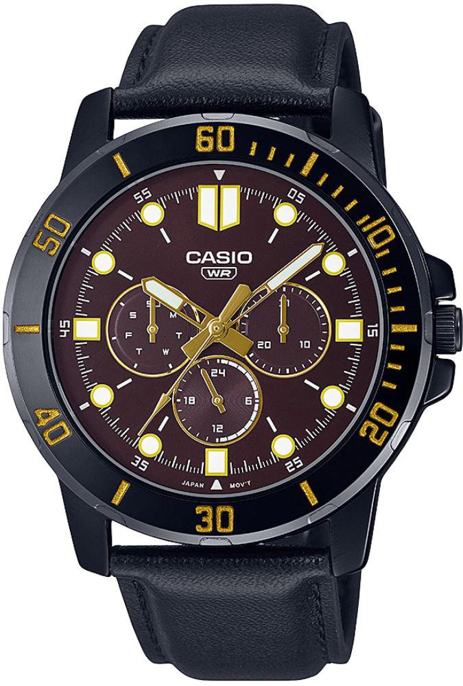 Casio MTP-VD300BL-5EUDF Takvimli 44 mm Siyah Deri Kordon Analog Erkek Kol Saati