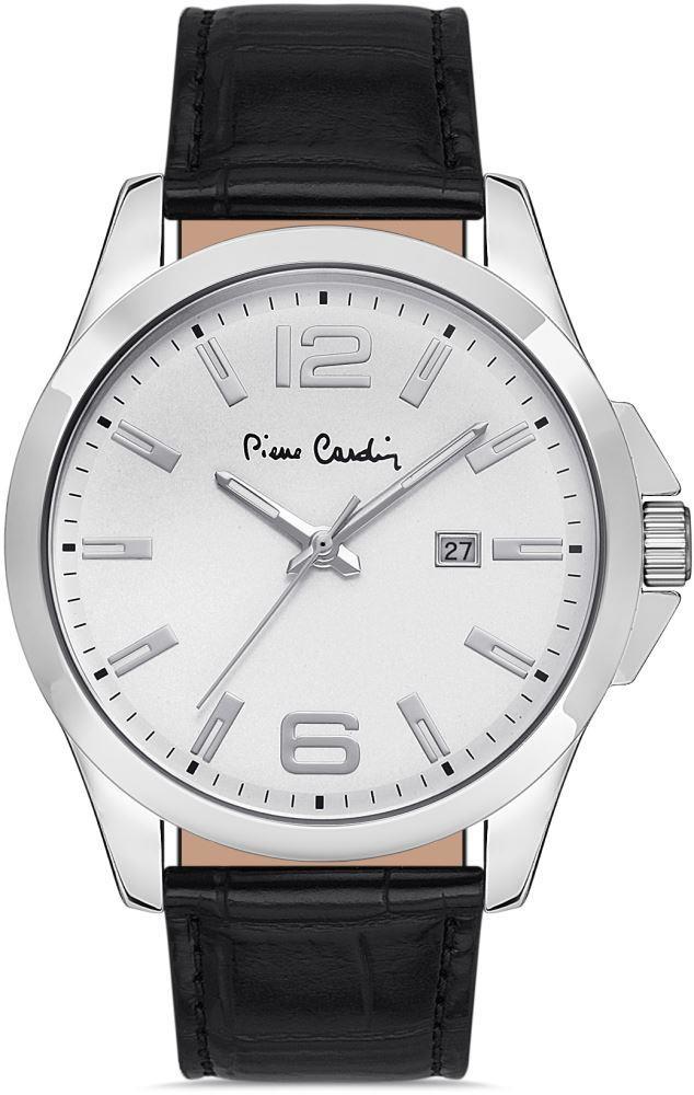 Pierre Cardin 800411F09 Takvimli Siyah Deri Kordon Analog Erkek Kol Saati