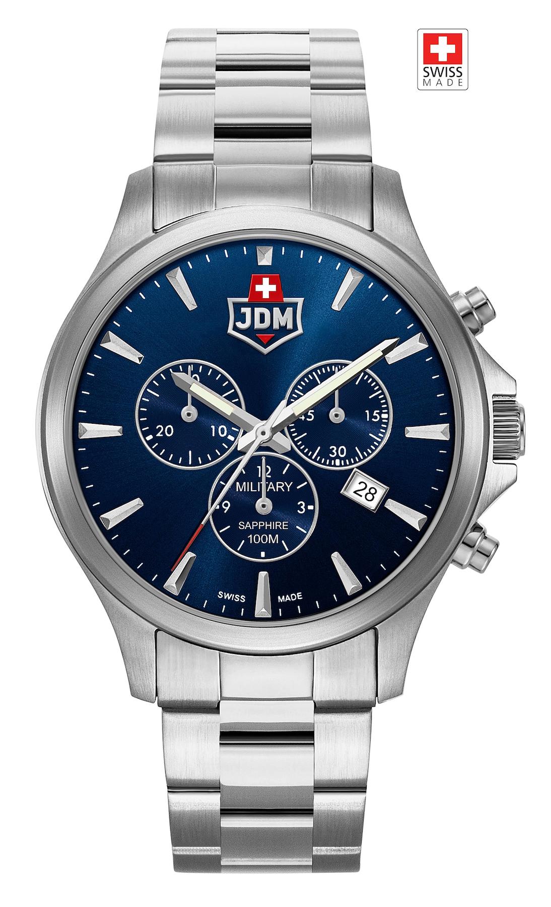 Jdm Military Sapphire JDM-WG002-03 Pusulalı Takvimli Çelik Kordon Analog Erkek Kol Saati