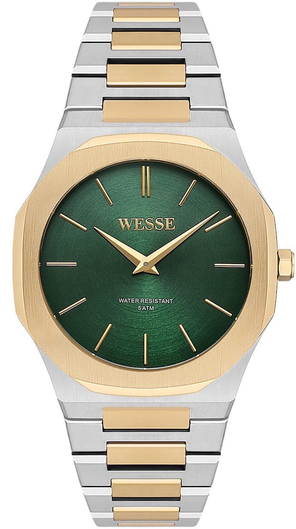 Wesse WWG402604 40 mm Altın-Çelik Kordon Analog Erkek Kol Saati