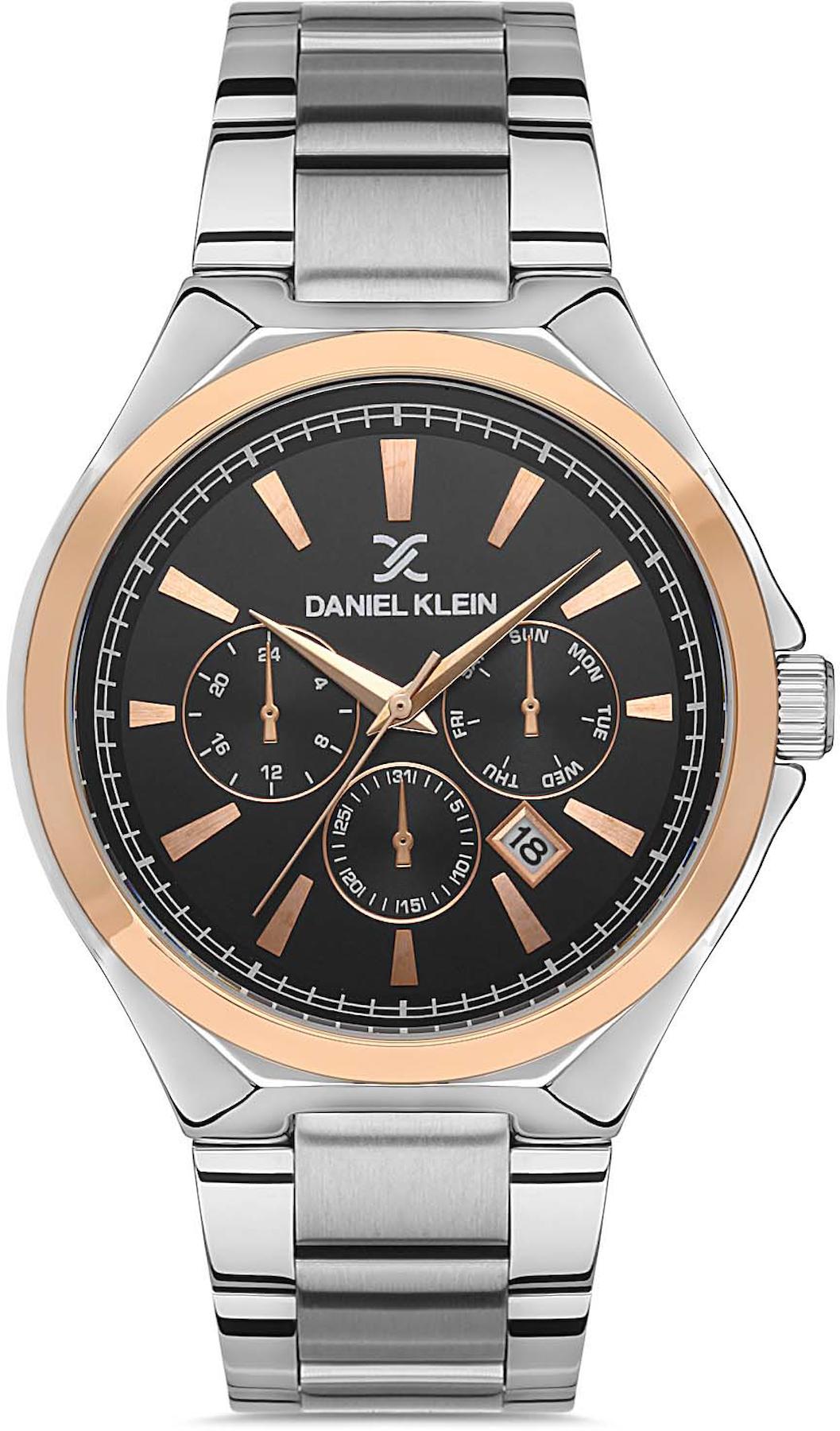 Daniel Klein DKE.1.10169.5 Takvimli 44 mm Çelik Kordon Analog Erkek Kol Saati