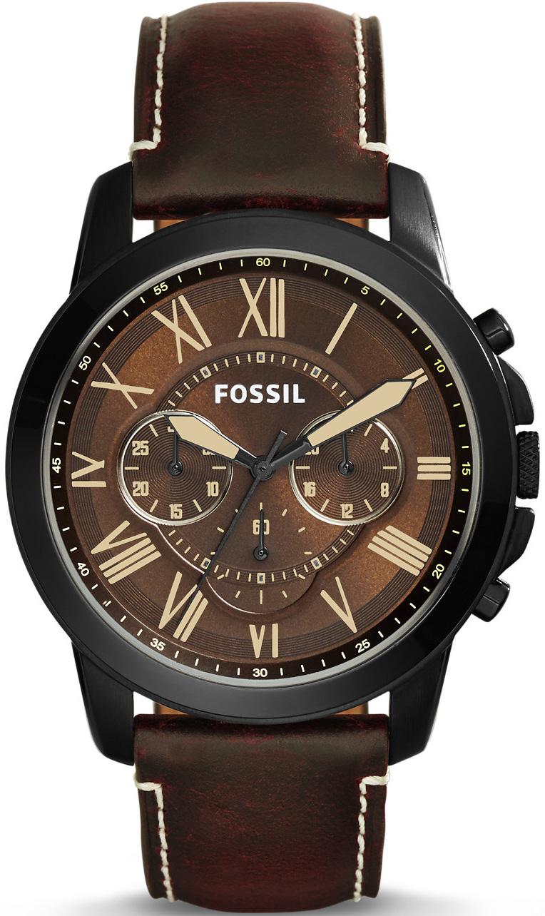 Fossil FS5088 Takvimli 44 mm Kahverengi Deri Kordon Analog Kol Saati