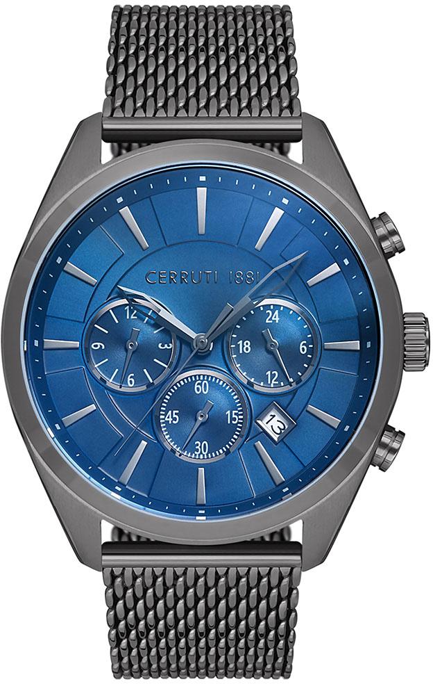 Cerruti 1881 CRA28001 Takvimli 44 mm Çelik Kordon Analog Erkek Kol Saati