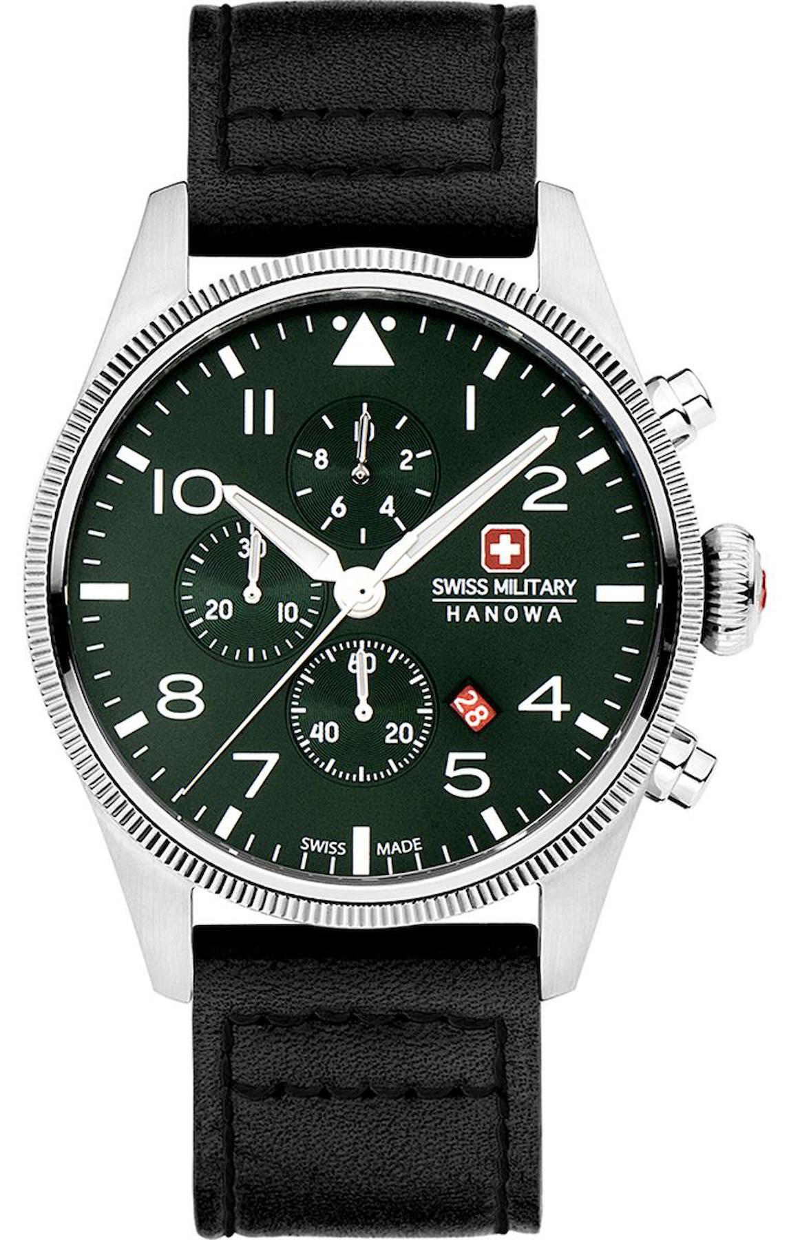 Swiss Military SMWGC0000405 Takvimli 44 mm Siyah Deri Kordon Analog Erkek Kol Saati