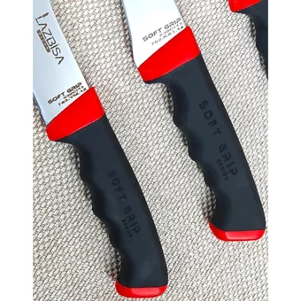 Soft Grip 6 Parça Mutfak Bıçak Seti Et Ekmek Sebze Meyve Bıçak ( 0-1-2-3-Y-S ) ( Abs Kaymaz Sap )