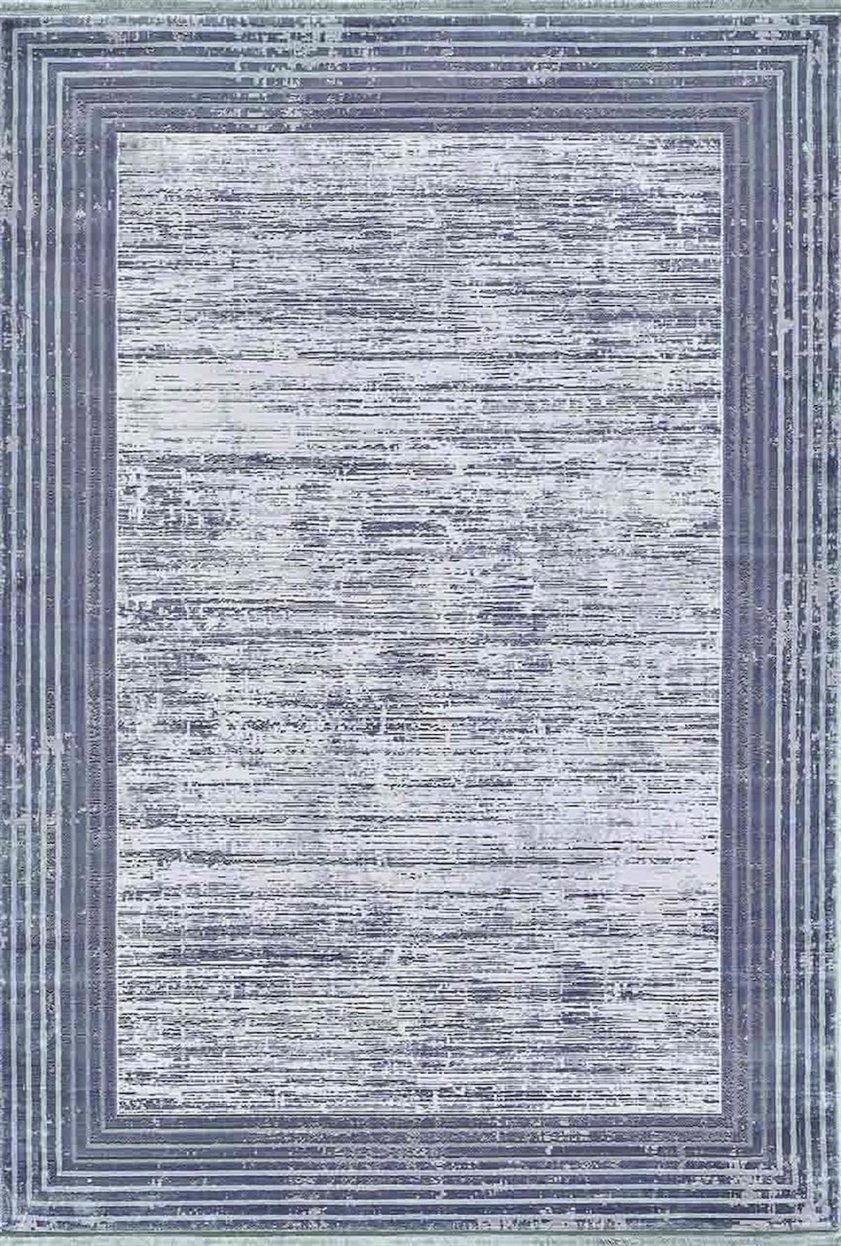 Artemis Halı Couture 839E Gri 6 mm Akrilik Yıkanabilir İnce Kaymaz Jüt Taban Dikdörtgen Makine Dokuma Salon Halısı 80x150 cm