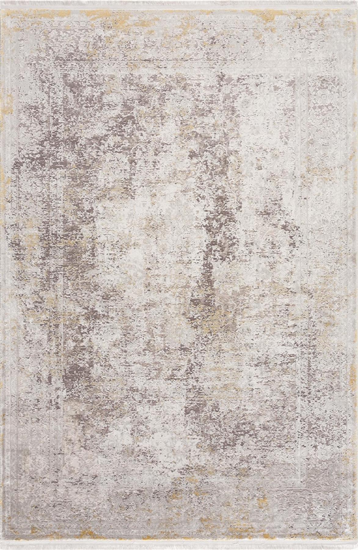 Sanat Halı Doku 1087 Çok Renkli 8 mm Viskon Antibakteriyel Yıkanabilir Kalın Kaymaz Lateks Taban Dikdörtgen Makine Dokuma Salon Halısı 140x200 cm