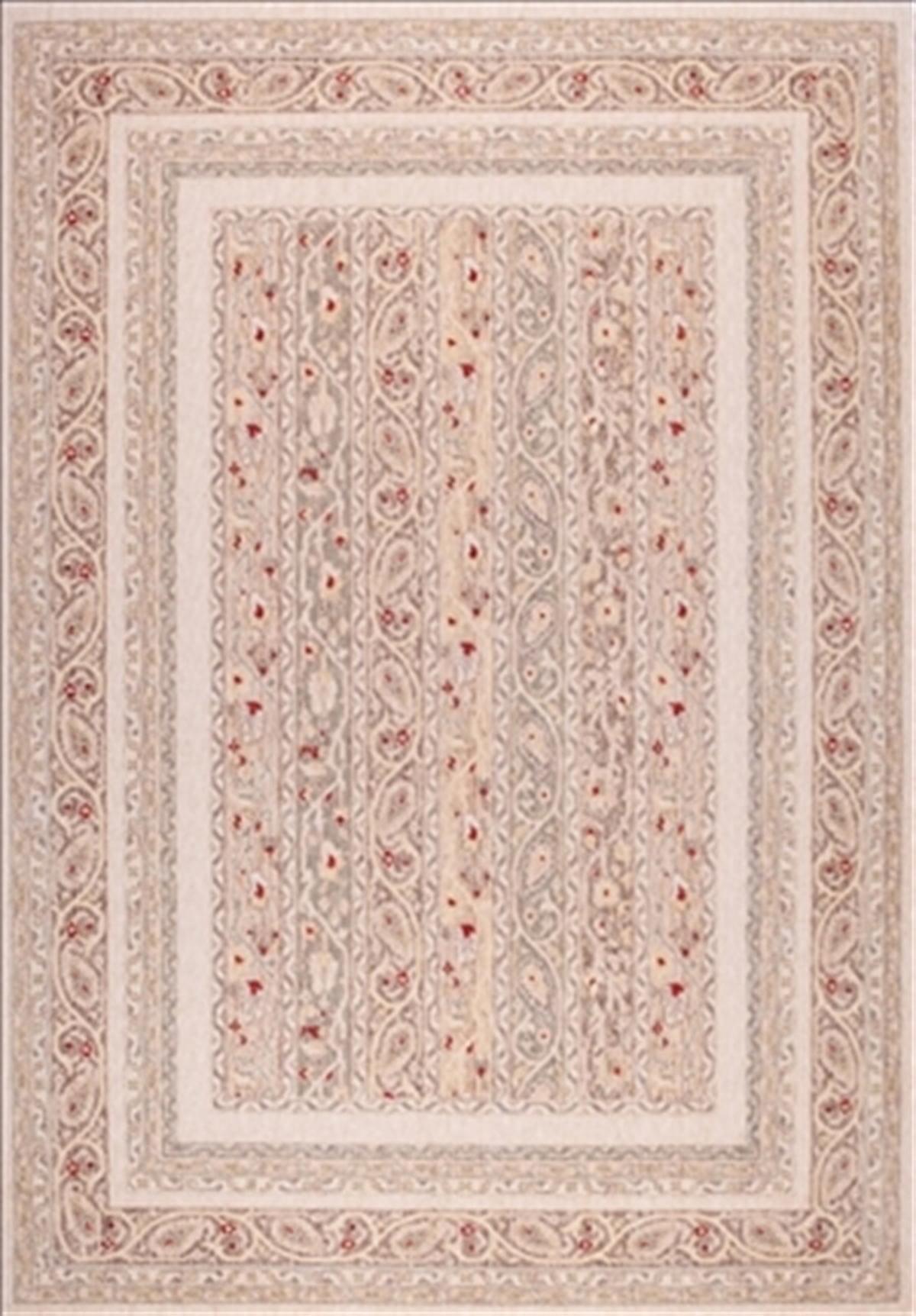 Crea Halı 8019 Krem 10 mm Bambu Yıkanabilir Orta Dikdörtgen Makine Dokuma Salon Halısı 140x200 cm