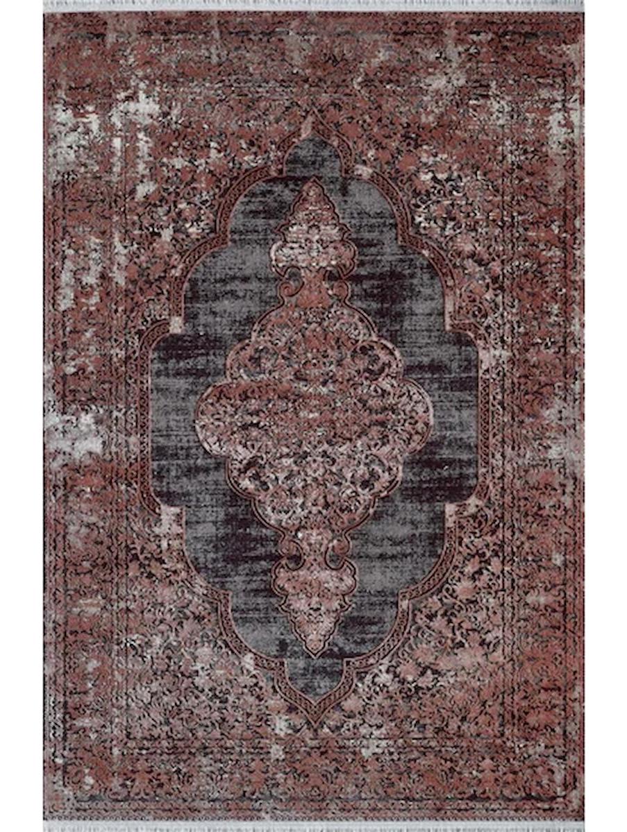 Royal Halı Elite QE09B Krem 7 mm Viskon Toz Tutmaz Yıkanabilir Kalın Kaymaz Lateks Taban Dikdörtgen Makine Dokuma Salon Halısı 160x230 cm