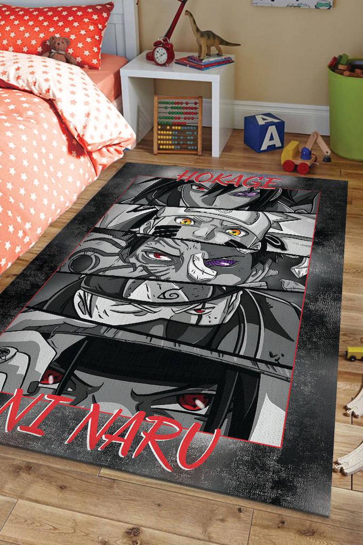 Homshtag Anime Krem 4 mm Pamuk Antistatik Yıkanabilir İnce Kaymaz Dikdörtgen Makine Dokuma Genç Odası Halısı 120x120 cm