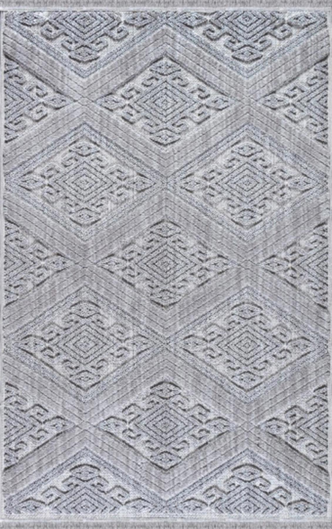 Padişah Ferida Krem 8 mm Polyester Yumuşak Yıkanabilir İnce Kaymaz Dikdörtgen Makine Dokuma Salon Halısı 120x120 cm