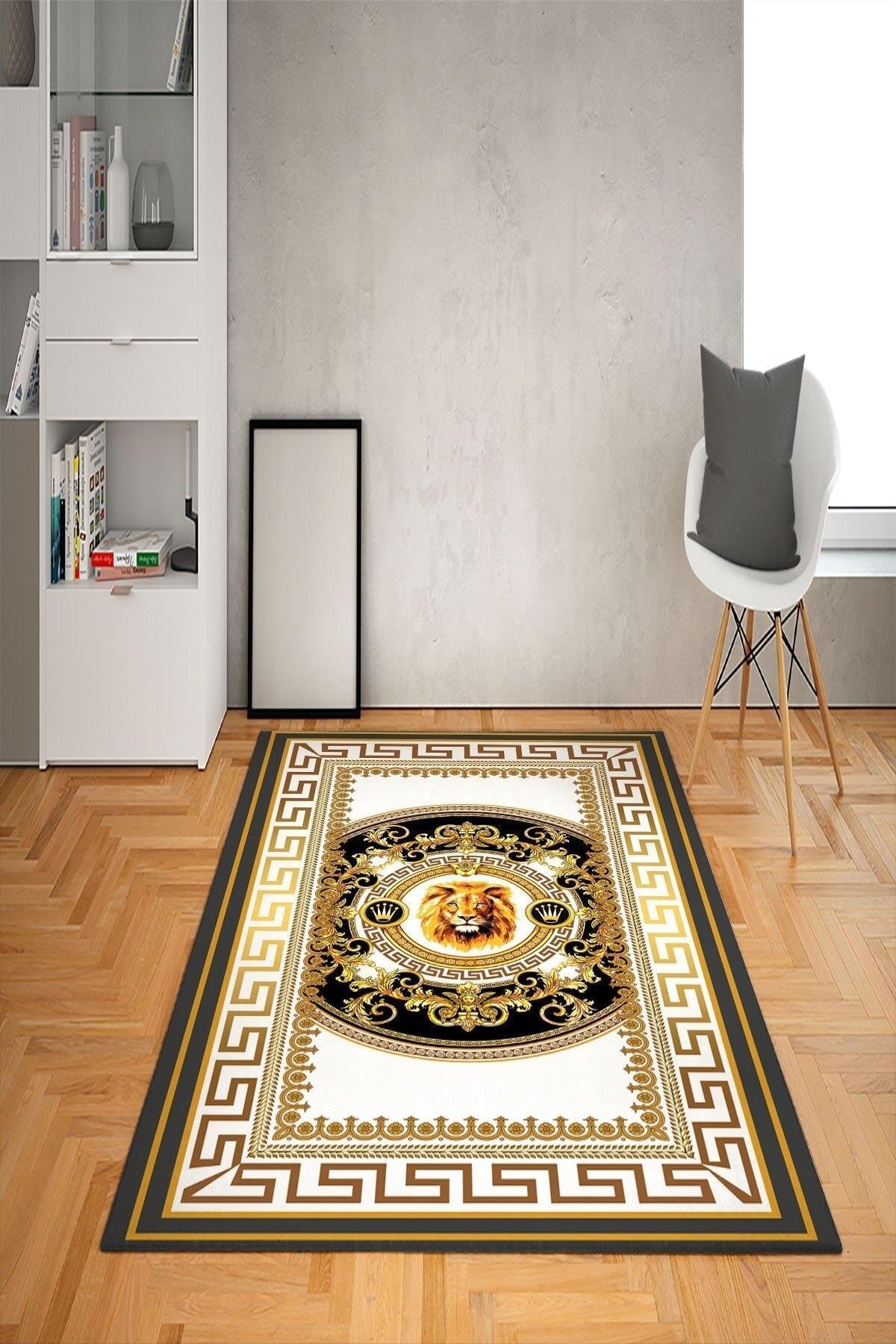 Doruklar Home Collection Krem 0.7 mm Antibakteriyel Yıkanabilir Kalın Kaymaz Taban Dikdörtgen Makine Dokuma Çocuk Odası Halısı 100x700 cm